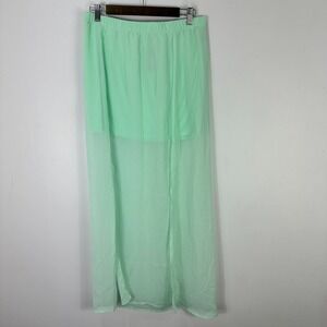 Express Skirt Small Mint Sheer Maxi Y2K Fairycore Coquette Pastel‎ Aesthetic NWT
